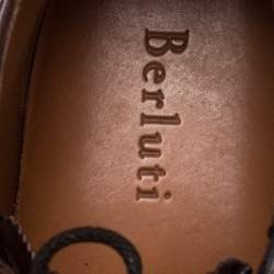 Pre Owned Berluti Brown Leather Lace Up Desert Boots Size 42
