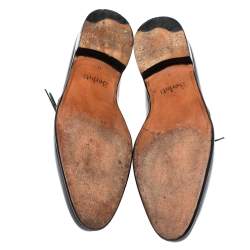 Pre Owned Berluti Black Leather Lace Up Oxfords Size 45