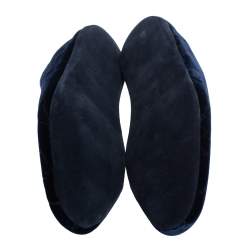 Pre Owned Berluti Blue Velvet Smoking Slippers Size 41.5