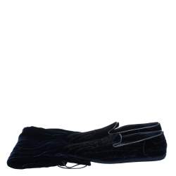 Pre Owned Berluti Blue Velvet Smoking Slippers Size 41.5
