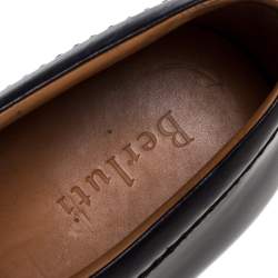 Pre Owned Berluti Blue Leather Lace Up Oxfords Size 41.5 