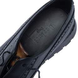 Pre Owned Berluti Black Brogue Leather Low Top Lace Up Sneakers Size 41.5