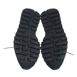 Pre Owned Berluti Black Brogue Leather Low Top Lace Up Sneakers Size 41.5