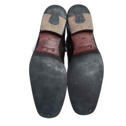 Pre Owned Berluti Two Tone Leather Ankle Boots Size 41.5