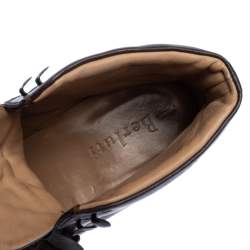 Berluti Brown Leather 'Brunico Bolzano' Lace Up Ankle Boots Size 41.5