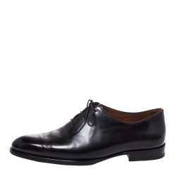 Pre Owned Berluti Black Leather Lace Up Oxford Size 41