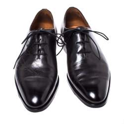 Pre Owned Berluti Black Leather Lace Up Oxford Size 41