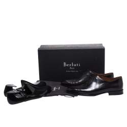 Pre Owned Berluti Black Leather Lace Up Oxford Size 41
