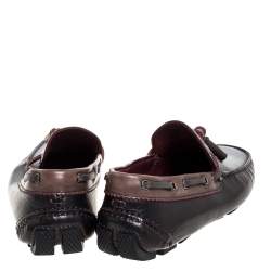 Pre Owned Berluti Black Leather Tassel Slip On Loafers Size 41.5