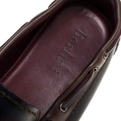 Pre Owned Berluti Black Leather Tassel Slip On Loafers Size 41.5