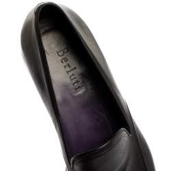 Berlutti Black Leather Slip On Loafers Size 42.5
