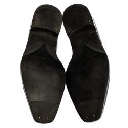 Berlutti Black Leather Slip On Loafers Size 42.5