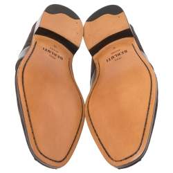 Pre Owned Berluti Brown Leather And Suede Penny Loafers Size 42