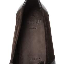 Pre Owned Berluti Brown Leather And Suede Penny Loafers Size 42