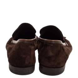Berluti Brown Suede Tassel Loafers Size 42