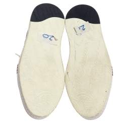 Pre Owned Berluti Blue/Brown Denim And Leather Playfield Side-Stitch Sneakers Size 43.5