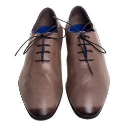 Berluti Brown Leather Lace Up Oxfords Size 43