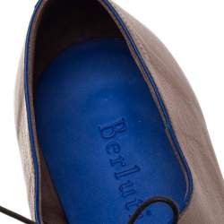 Berluti Brown Leather Lace Up Oxfords Size 43