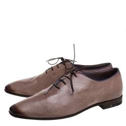 Berluti Brown Leather Lace Up Oxfords Size 43