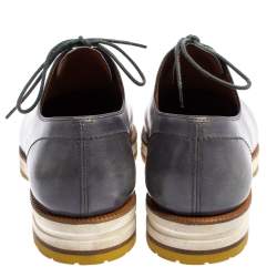 Berluti Grey Leather Lace Up Oxfords Size 41