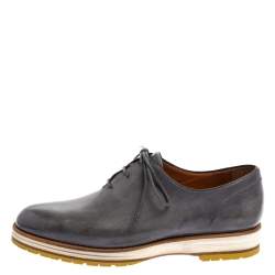 Berluti Grey Leather Lace Up Oxfords Size 41