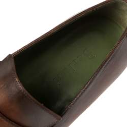 Pre Owned Berluti Brown Leather Penny Loafers Size 41.5