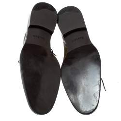 Pre Owned Berluti Military Green Leather Ankle Boots Size 41