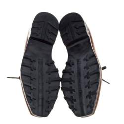 Berluti Brown Leather Lace Up Oxfords Size 41