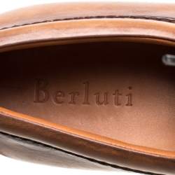 Berluti Brown Leather Lace Up Oxfords Size 41