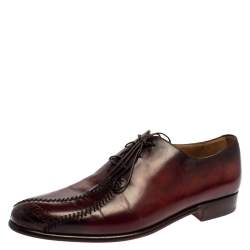 Berluti Two Tone Leather Lace Up Oxfords Size 42