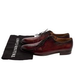 Berluti Two Tone Leather Lace Up Oxfords Size 42