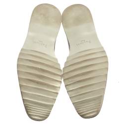 Pre Owned Berluti Grey Leather Lace Up Oxfords Size 41.5