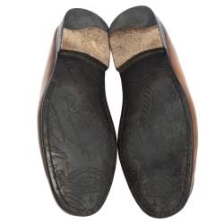 Pre Owned Berluti Brown Leather Penny Loafers Size 40