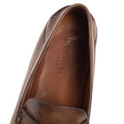 Pre Owned Berluti Brown Leather Penny Loafers Size 40