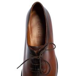 Pre Owned Berluti Brown Leather Alessandro Démesure Lace Up Oxford Size 40