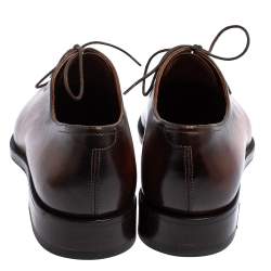 Pre Owned Berluti Brown Leather Alessandro Démesure Lace Up Oxford Size 40
