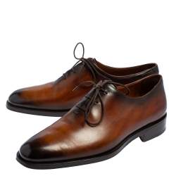 Pre Owned Berluti Brown Leather Alessandro Démesure Lace Up Oxford Size 40