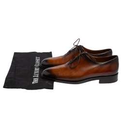 Pre Owned Berluti Brown Leather Alessandro Démesure Lace Up Oxford Size 40