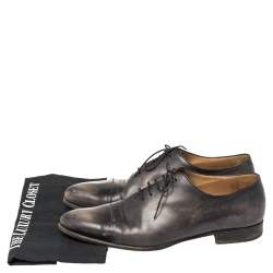 Pre Owned Berluti Black Leather Gaspard Galet Oxfords Size 43