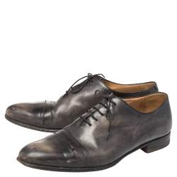 Pre Owned Berluti Black Leather Gaspard Galet Oxfords Size 43