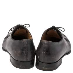 Pre Owned Berluti Black Leather Gaspard Galet Oxfords Size 43