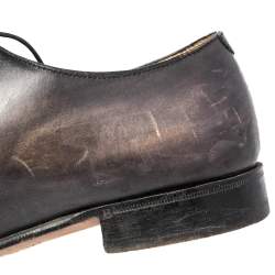 Pre Owned Berluti Black Leather Gaspard Galet Oxfords Size 43