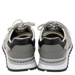 Pre Owned Berluti Ombre Grey Suede and Leather Lace Up Sneakers Size 43.5