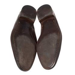 Berluti Brown Leather Lorenzo Loafers Size 42