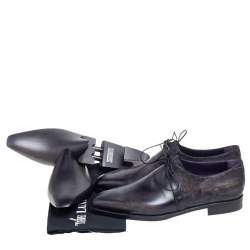Berluti Dark Grey Leather Lace Up Oxford Size 42