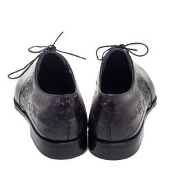 Berluti Dark Grey Leather Lace Up Oxford Size 42