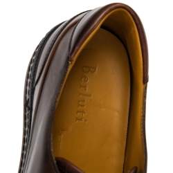 Berluti Brown Ombre Leather Playtime Low Top Sneakers Size 45