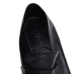 Pre Owned Berluti Black Leather Lorenzo Slip On Loafers Size 44.5