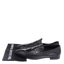 Pre Owned Berluti Black Leather Lorenzo Slip On Loafers Size 44.5