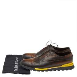 Berluti Brown Brogue Leather Lace Up Oxford Size 44